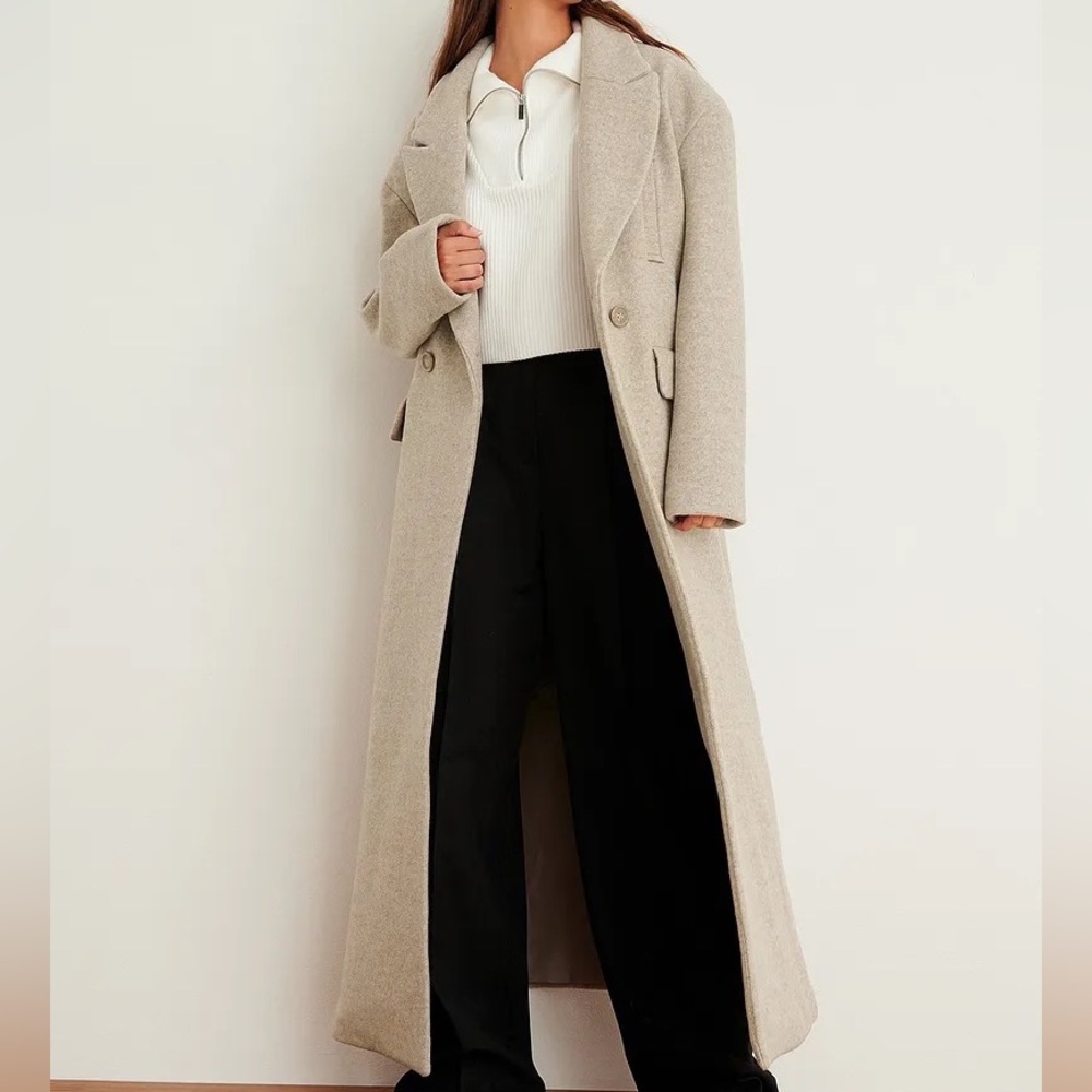 NA-KD Oversized Wool Blend Coat